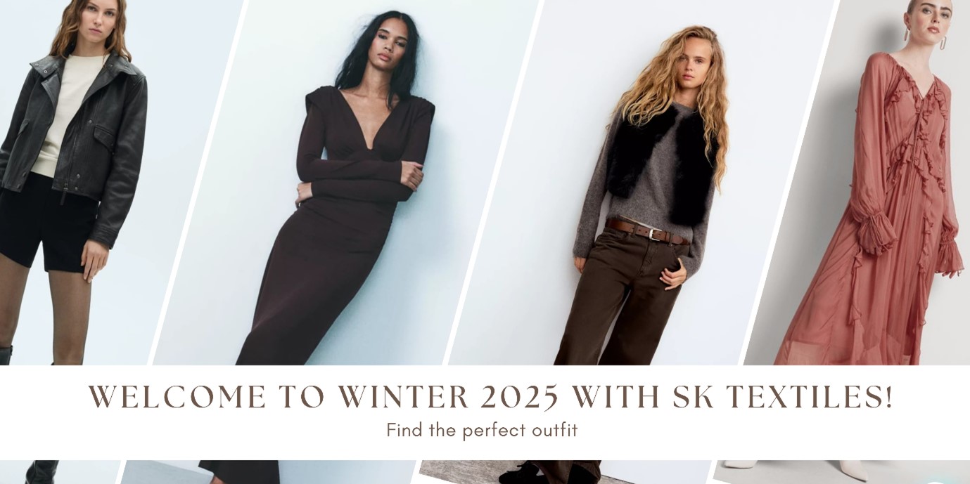 Collage of models in winter outfits