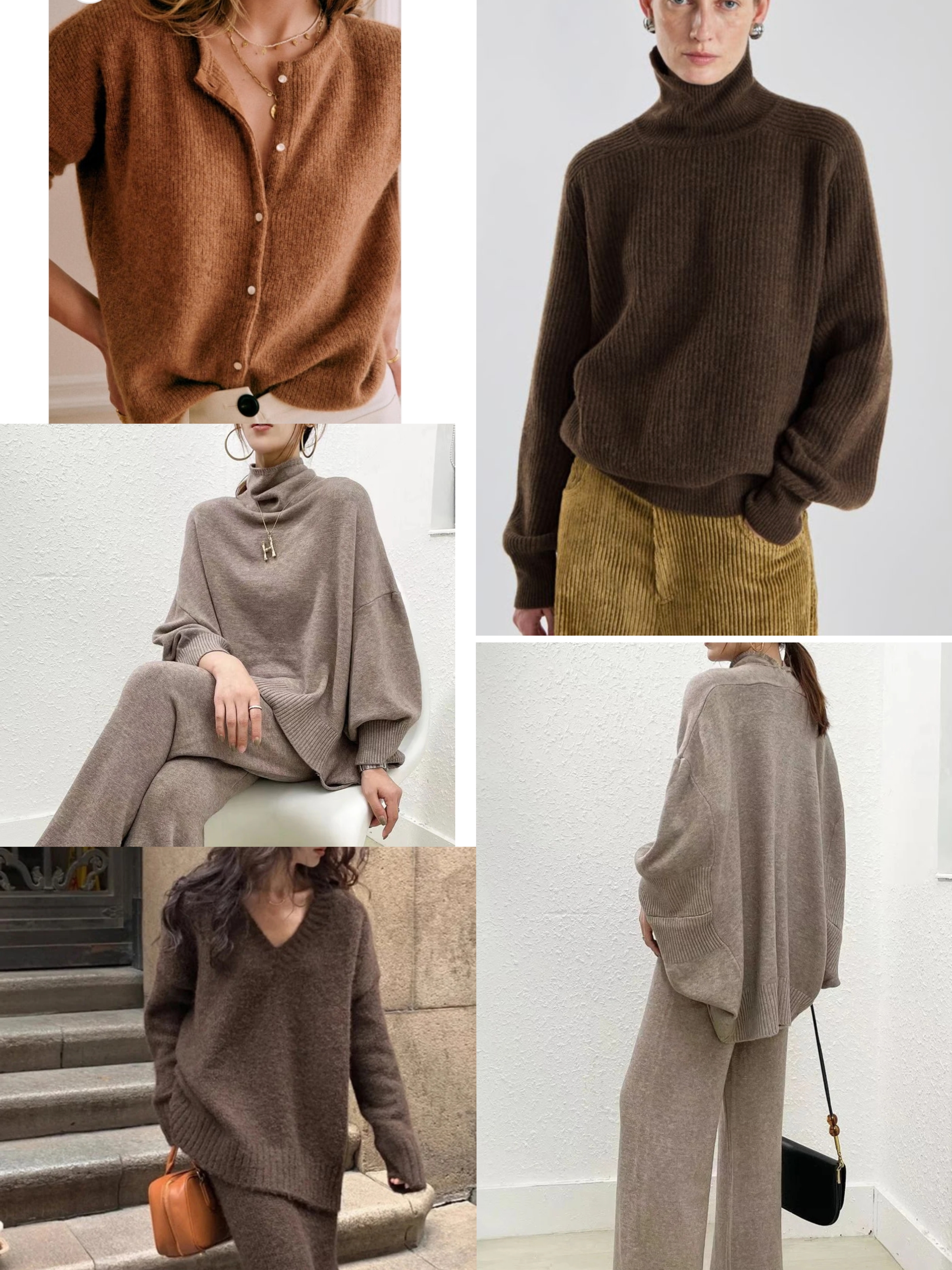 models wearing knitwear inspired styled tops